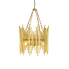 Althely 10 Lights Rectangle Pendant Chandelier - GoldBlushlighting