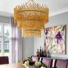 Althely 12 Lights 3 - Tier Chandelier 35" W - GoldBlushlighting