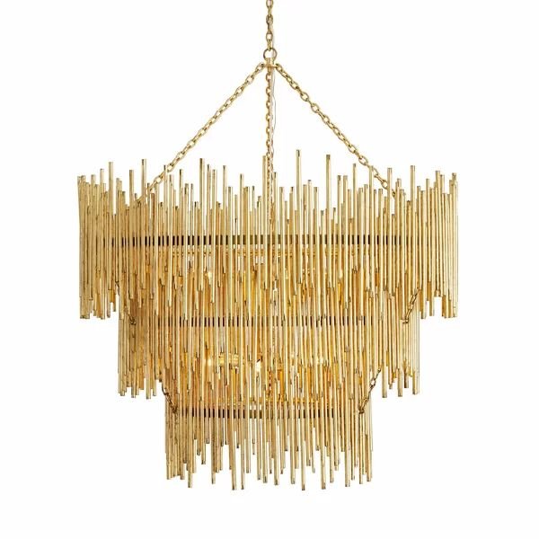 Althely 12 Lights 3 - Tier Chandelier 35" W - GoldBlushlighting