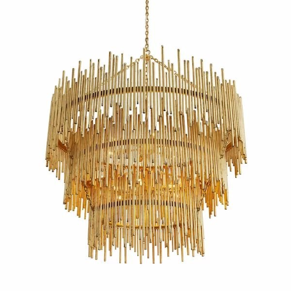Althely 12 Lights 3 - Tier Chandelier 35" W - GoldBlushlighting