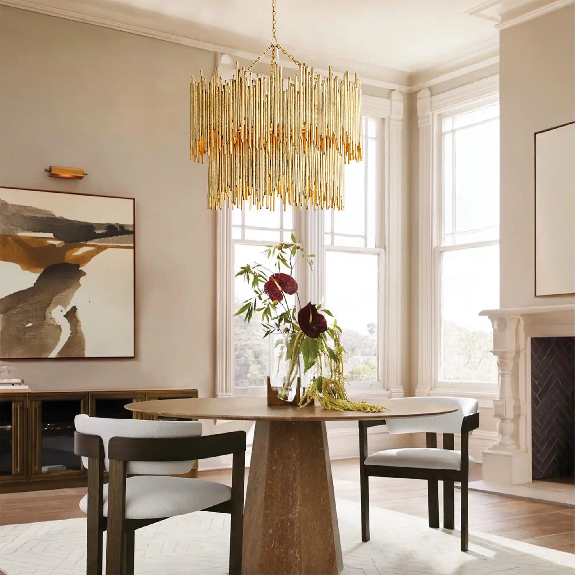 Althely 8 Lights 2 - Tier Chandelier - GoldBlushlighting