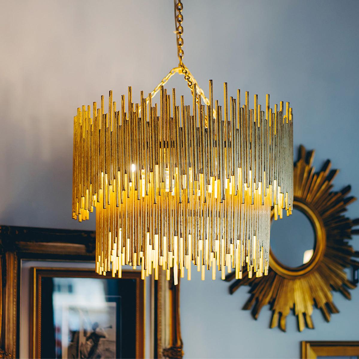 Althely 8 Lights 2 - Tier Chandelier - GoldBlushlighting