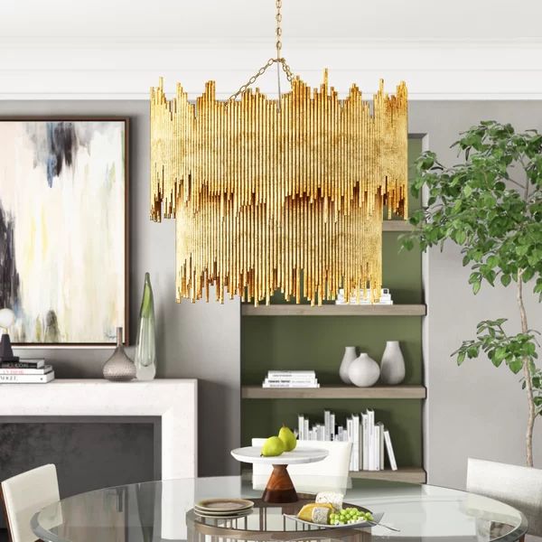 Althely 8 Lights 2 - Tier Chandelier - GoldBlushlighting