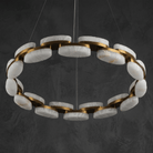 Amara Alabaster Round Ring Chandelier - D600×H100Blushlighting