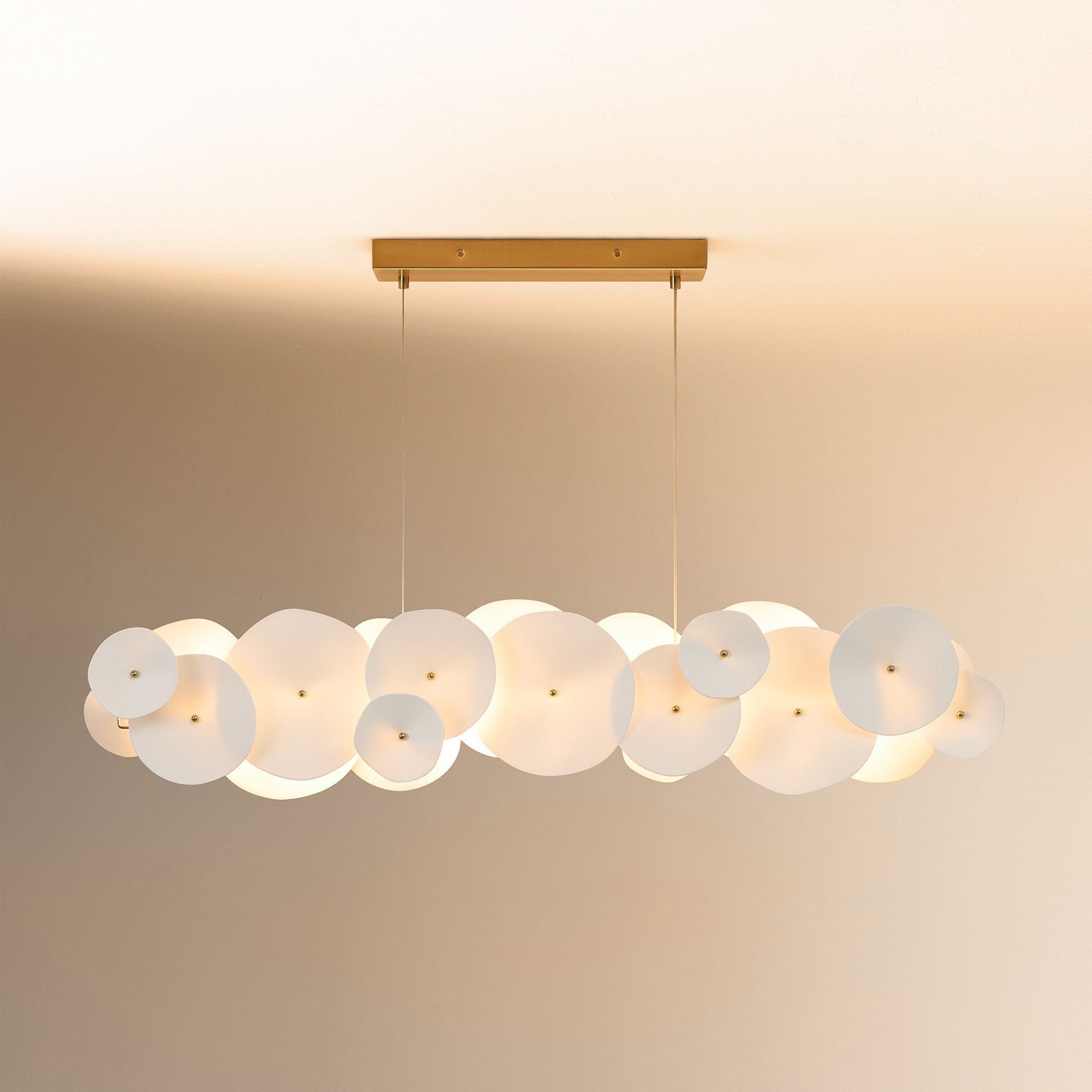 Amara Ceramic Linear Chandelier (50") - Blushlighting