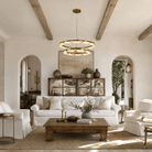 Amara Modern Ring Alabaster Chandelier - Blushlighting