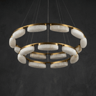 Amara Modern Ring Alabaster Chandelier - Blushlighting