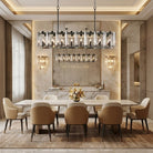 Amaya Rectangular Chandelier 12/16 Light - 12-LightBrassBlushlighting