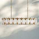 Amaya Rectangular Chandelier 12/16 Light - 16 - LightBrassBlushlighting