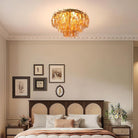 Amber 17" Modern Crystal Glass Chandelier for Elegant Ceiling Lighting