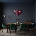 Amethyst Bloom Chandelier - ∅ 39.4″ x H 27.6″Gold & AmethystBlushlighting