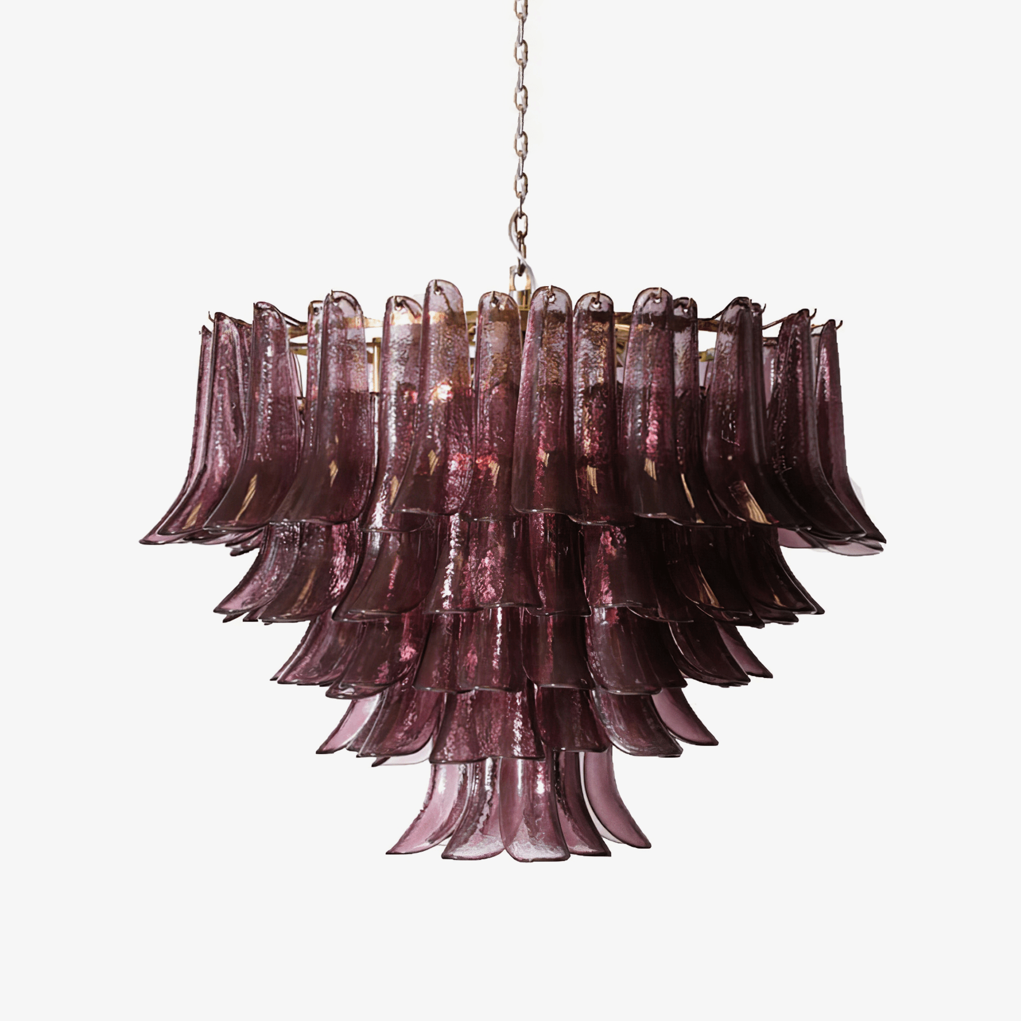 Amethyst Bloom Chandelier - ∅ 39.4″ x H 27.6″Gold & AmethystBlushlighting