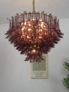 Amethyst Bloom Chandelier - ∅ 39.4″ x H 27.6″Gold & AmethystBlushlighting