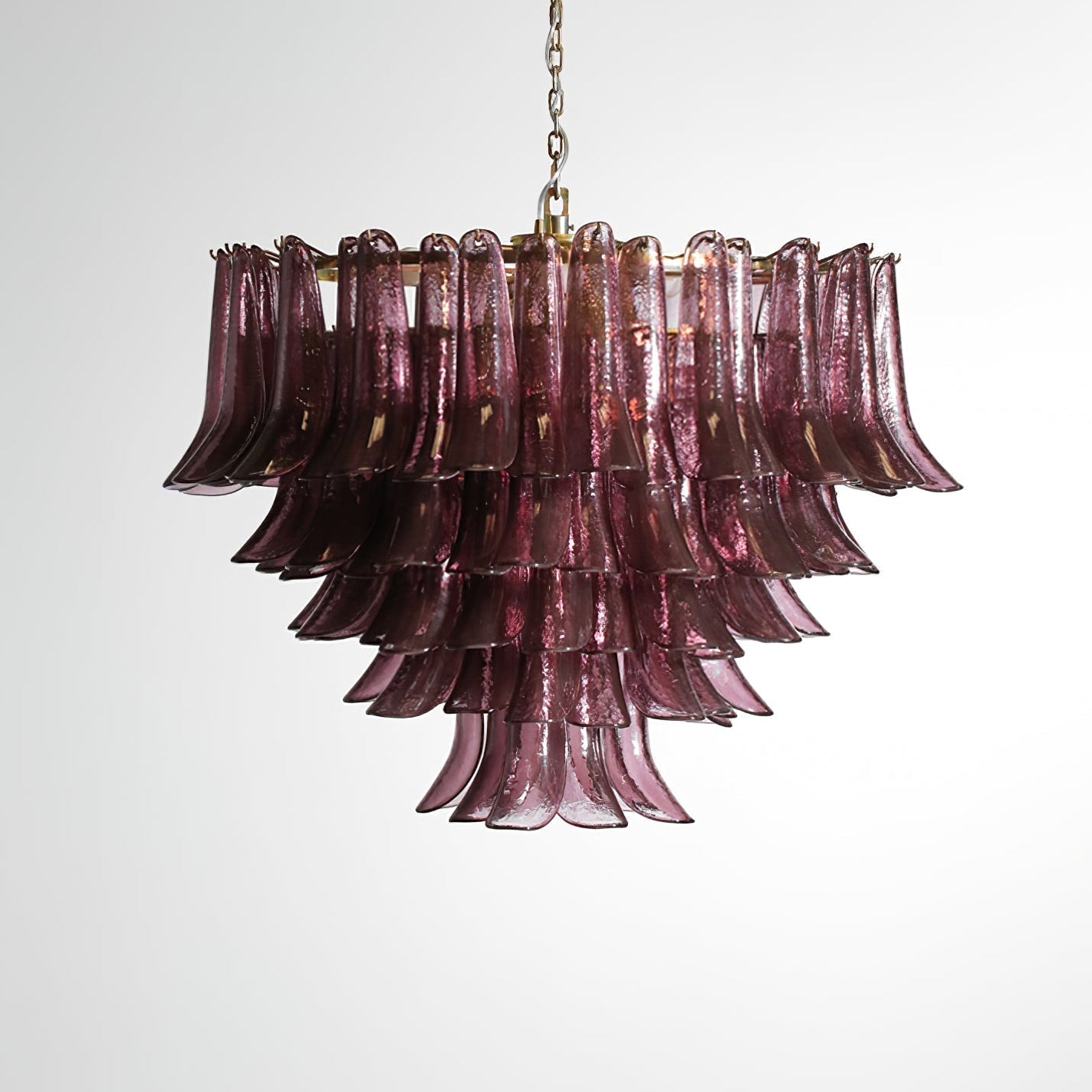 Amethyst Bloom Chandelier - ∅ 39.4″ x H 27.6″Gold & AmethystBlushlighting