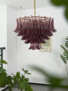Amethyst Bloom Chandelier - ∅ 39.4″ x H 27.6″Gold & AmethystBlushlighting