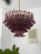 Amethyst Bloom Chandelier - ∅ 39.4″ x H 27.6″Gold & AmethystBlushlighting