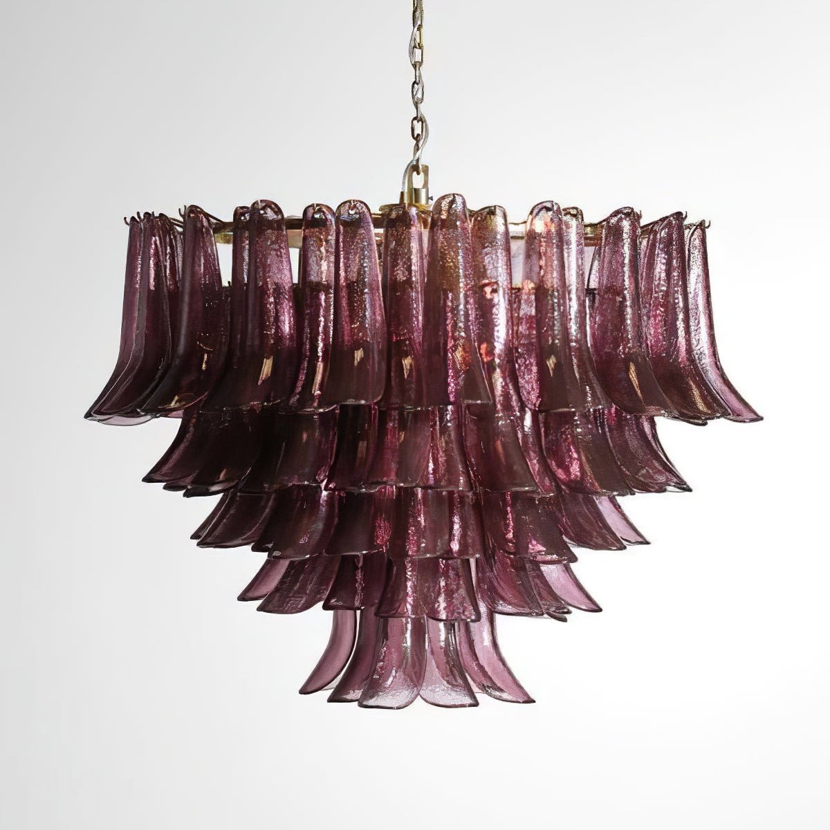 Amethyst Bloom Chandelier - ∅ 39.4″ x H 27.6″Gold & AmethystBlushlighting
