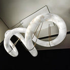 Ametris Alabaster Chandelier Light - L30.7"(79cm) x W21.6"(55cm) x H70.5"(178cm)Warm White (3000K)Blushlighting