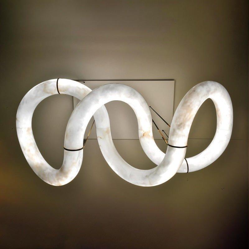 Ametris Alabaster Chandelier Light - L30.7"(79cm) x W21.6"(55cm) x H70.5"(178cm)Warm White (3000K)Blushlighting