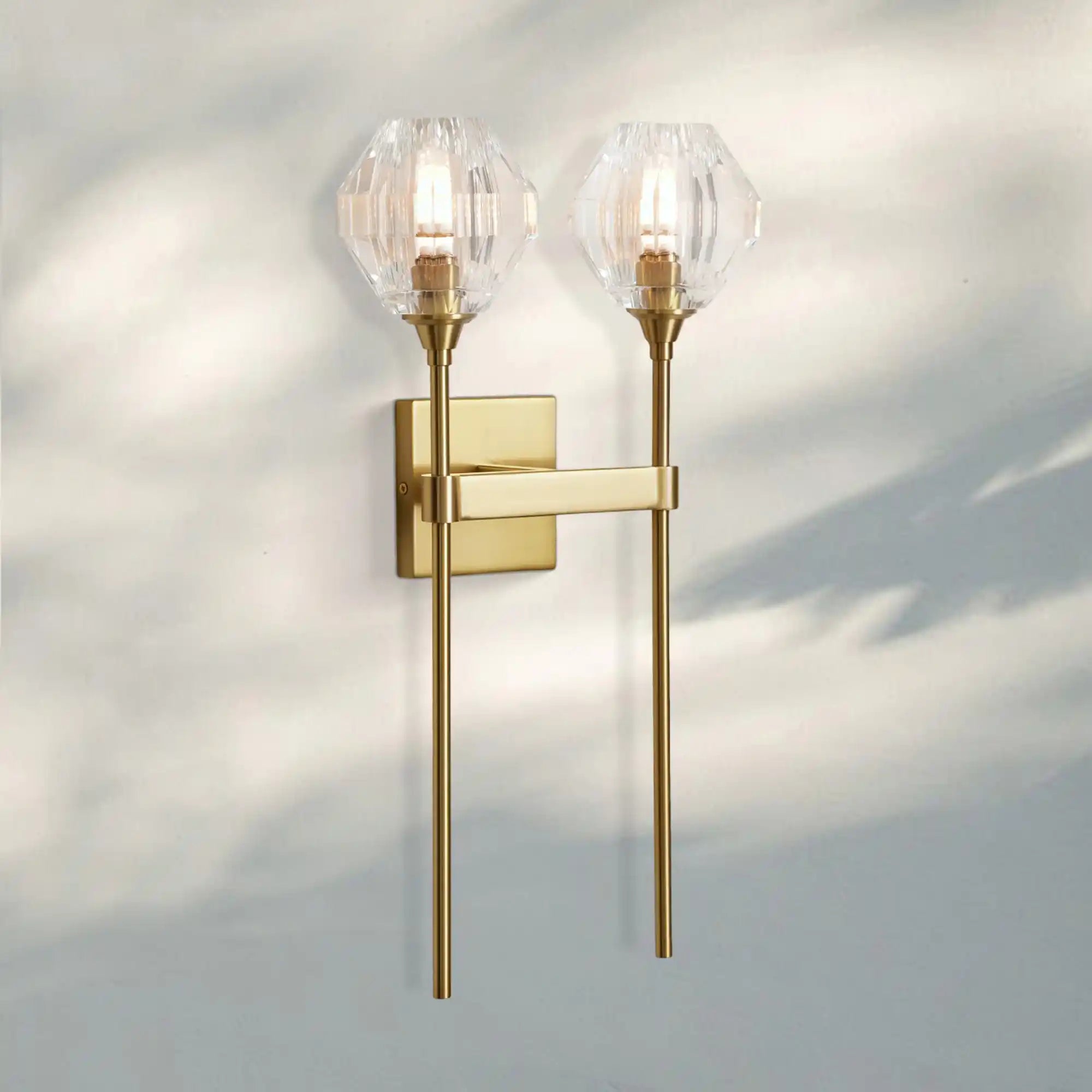 Amoroso 2-Light Wall Sconce-Lighting-BRASS-Blushlighting