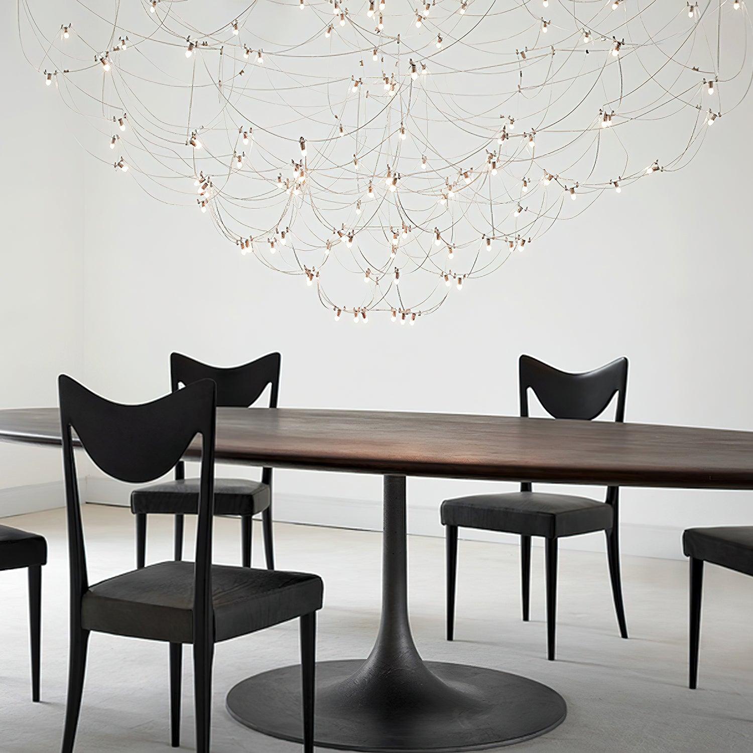 Amos Light Group Chandelier - Φ 78.7″ x H 78.7″ / Dia 200cm x H 200cmChromeWarm LightBlushlighting