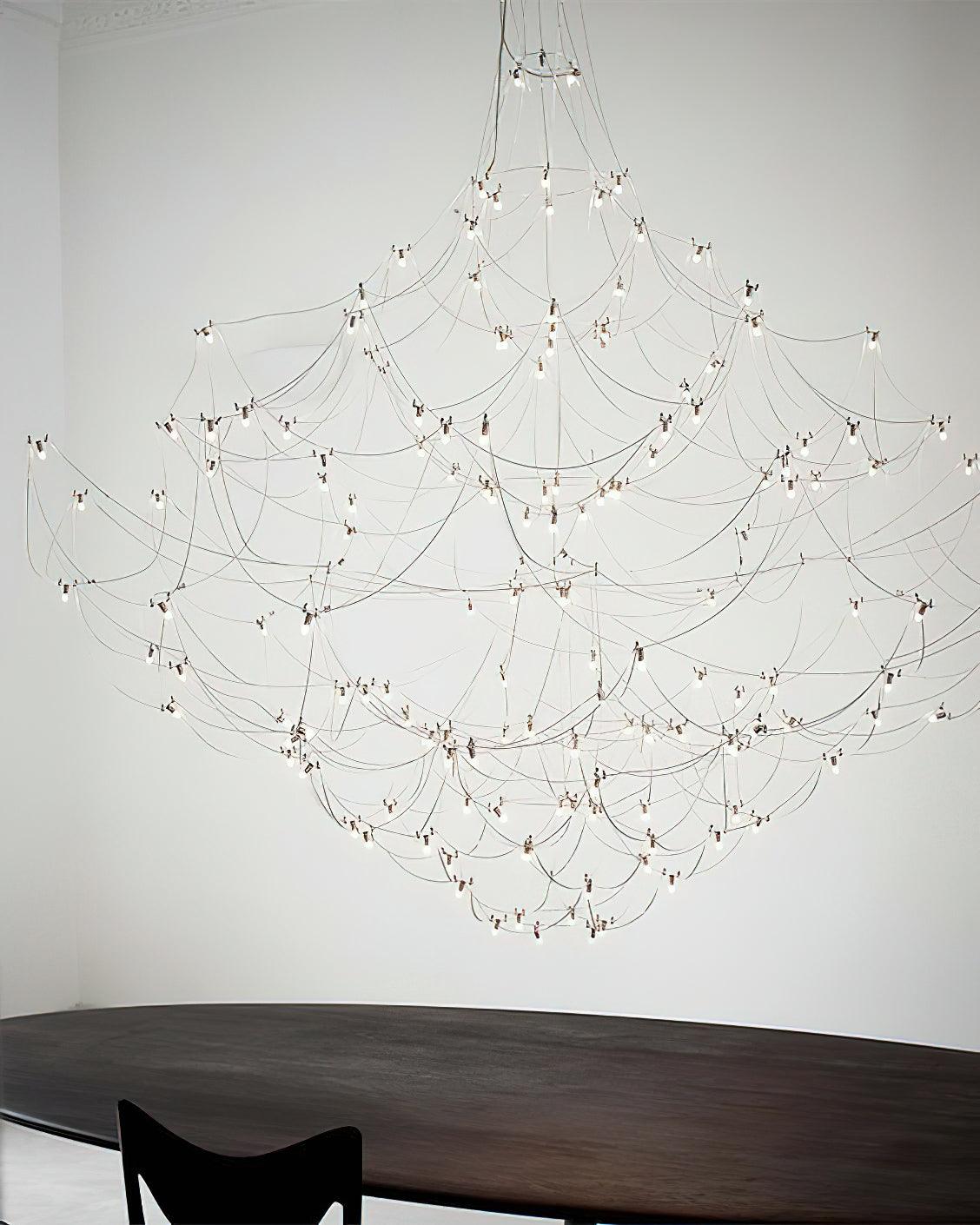 Amos Light Group Chandelier - Φ 78.7″ x H 78.7″ / Dia 200cm x H 200cmChromeWarm LightBlushlighting