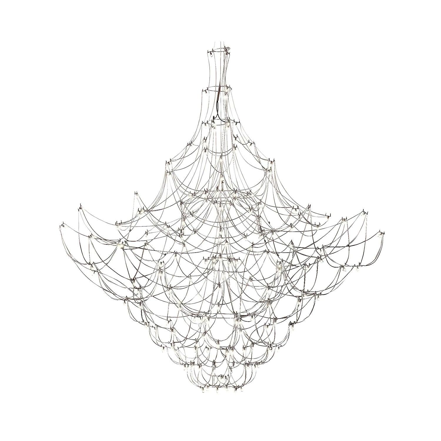 Amos Light Group Chandelier - Φ 31.5″ x H 31.5″ / Dia 80cm x H 80cmChromeWarm LightBlushlighting