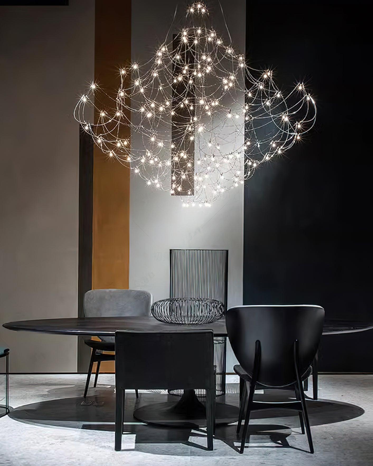Amos Light Group Chandelier - Φ 31.5″ x H 31.5″ / Dia 80cm x H 80cmChromeWarm LightBlushlighting