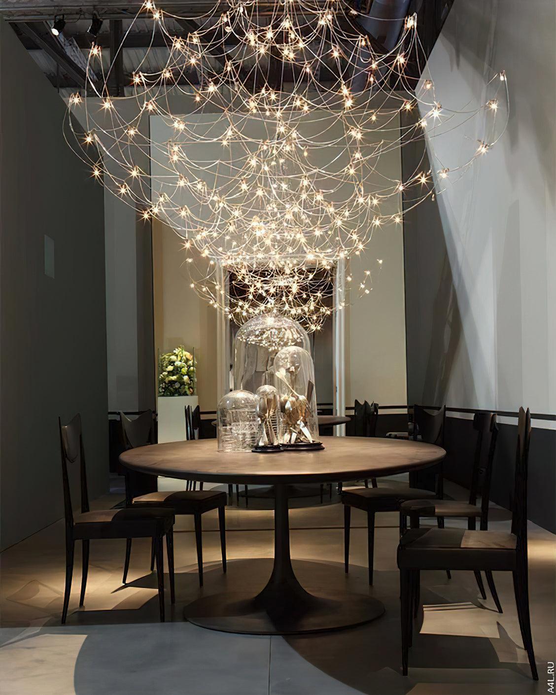 Amos Light Group Chandelier - Φ 78.7″ x H 78.7″ / Dia 200cm x H 200cmChromeWarm LightBlushlighting