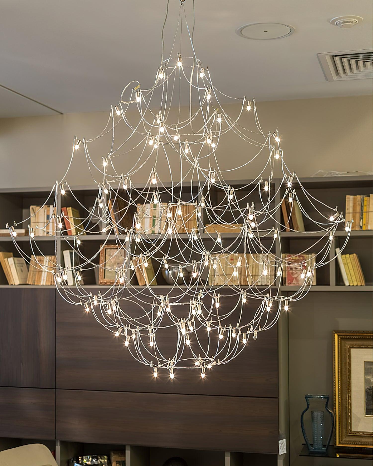 Amos Light Group Chandelier - Φ 31.5″ x H 31.5″ / Dia 80cm x H 80cmChromeWarm LightBlushlighting