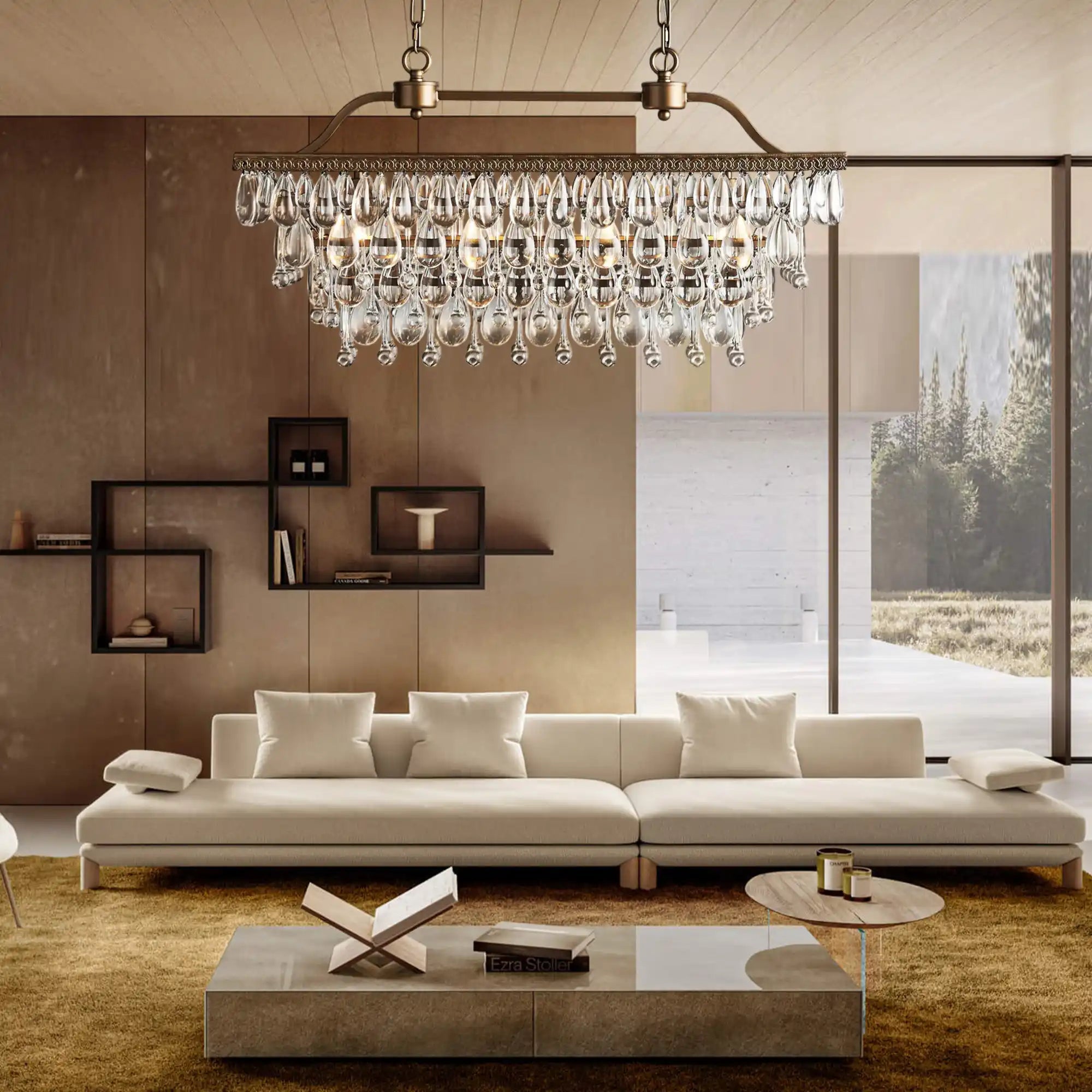 Anabelle Rectangular Chandelier - Blushlighting