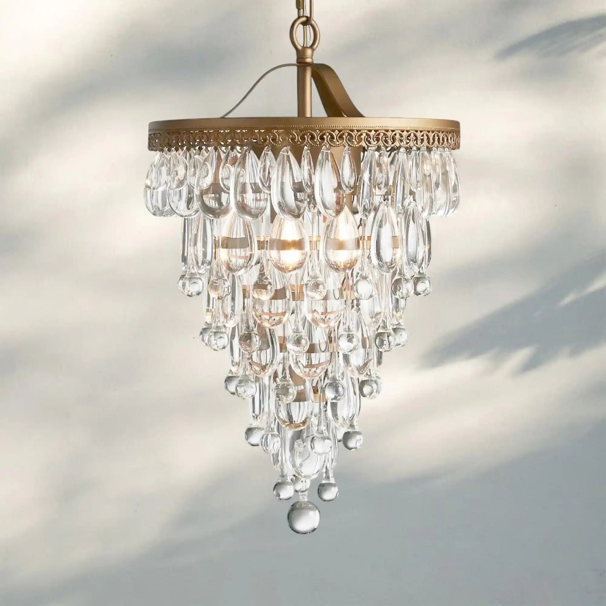 Anabelle Round Chandelier 17''23''H - Blushlighting