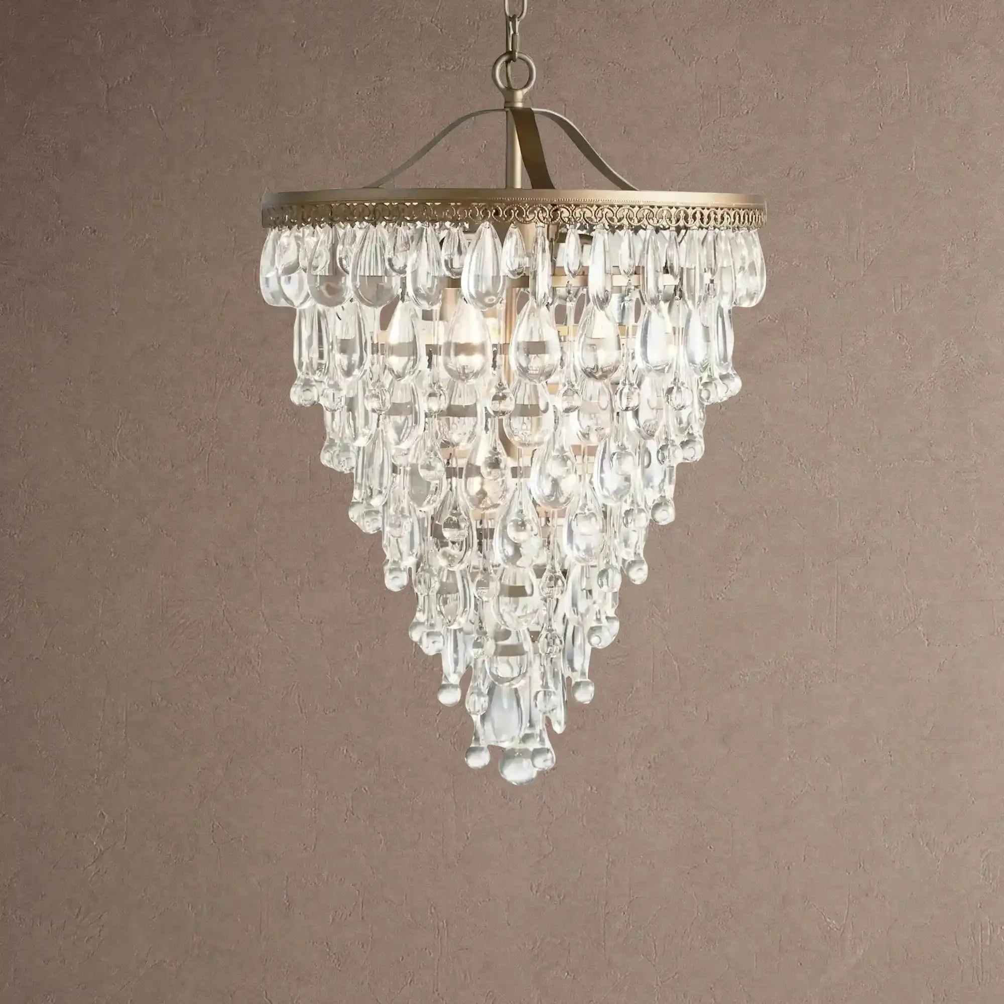 Anabelle Round Chandelier 17''23''H - 17''Blushlighting