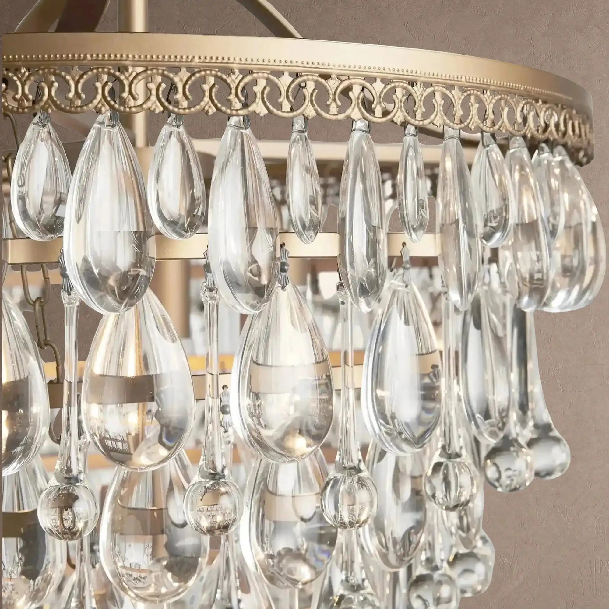 Anabelle Round Chandelier 17''23''H - 23''Blushlighting