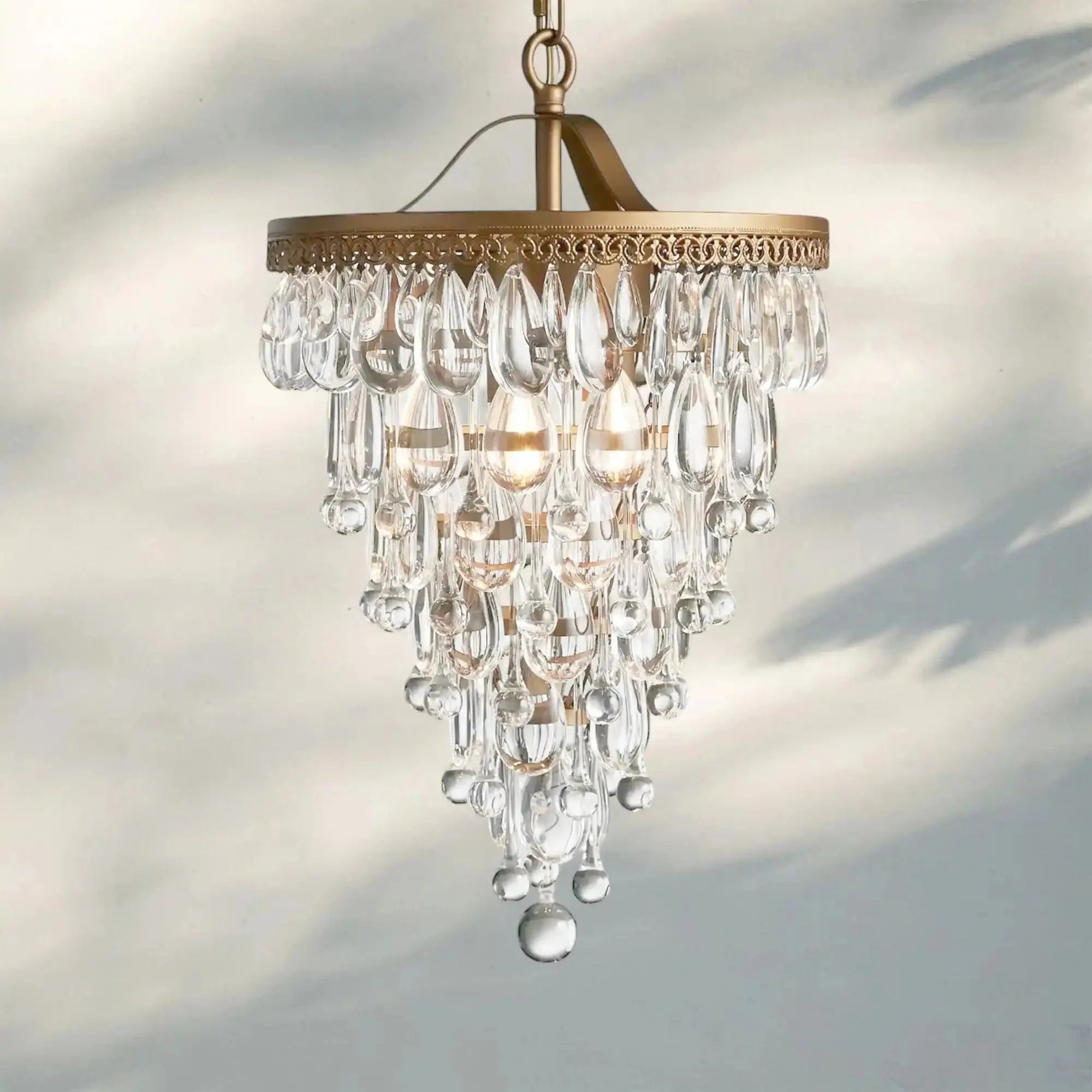 Anabelle Round Chandelier 17''23''H - Blushlighting