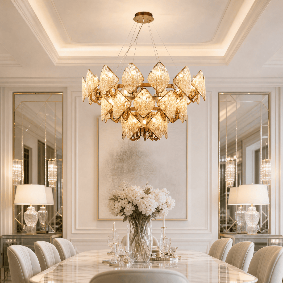 Ananas Pineapple Trio Chandelier - Φ1000*H560mm/E14-12+8+4LBlushlighting
