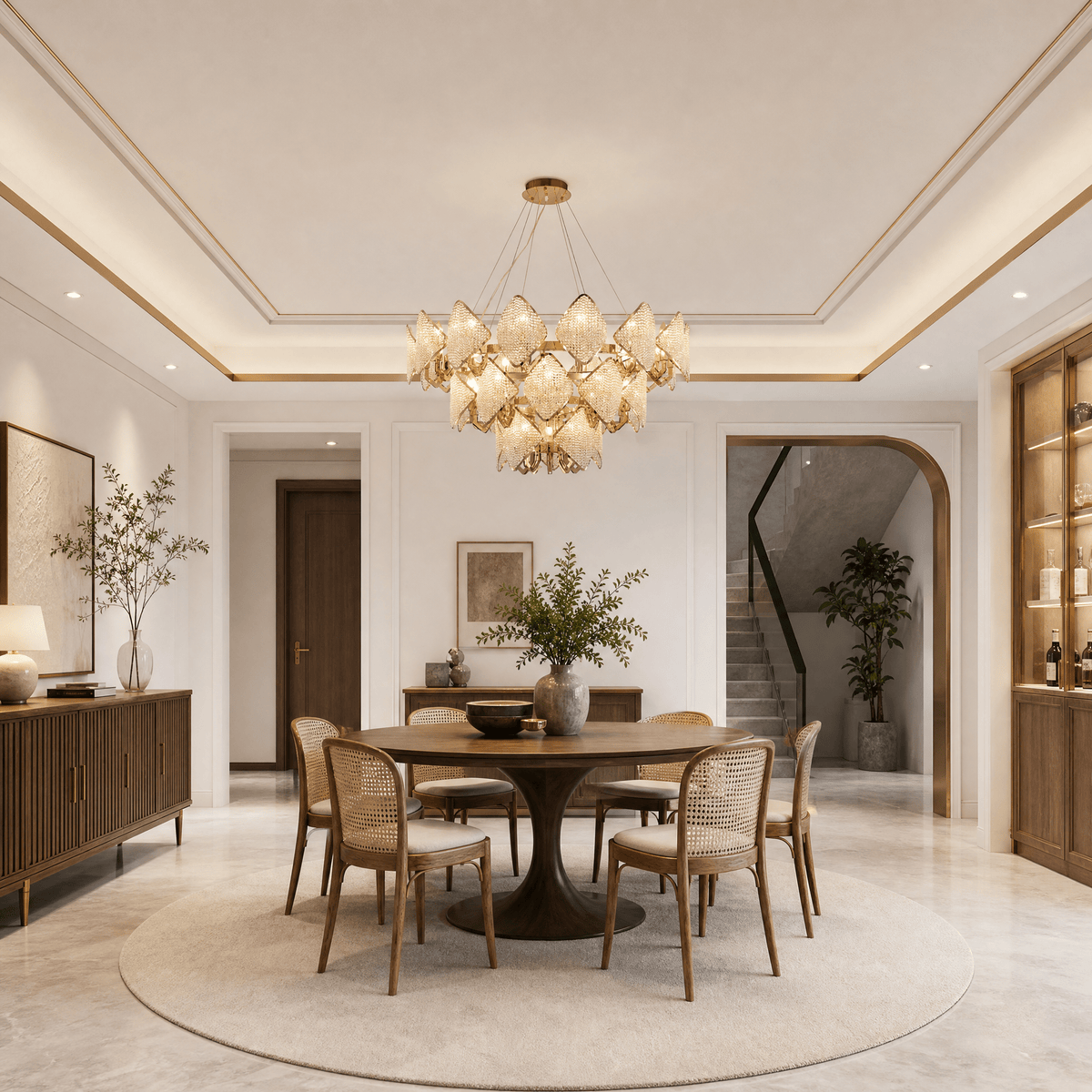 Ananas Pineapple Trio Chandelier - Φ1000*H560mm/E14-12+8+4LBlushlighting