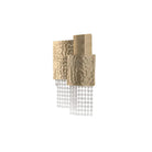 Anastagio Squares Brass Crystal Sconce - 17" width x 6" depth x 22" heightBlushlighting