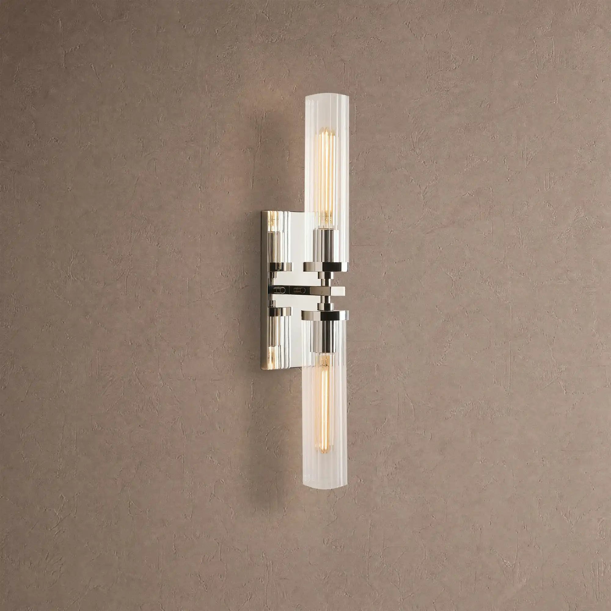 Andreas 2-Light Wall Sconce - NickelBlushlighting