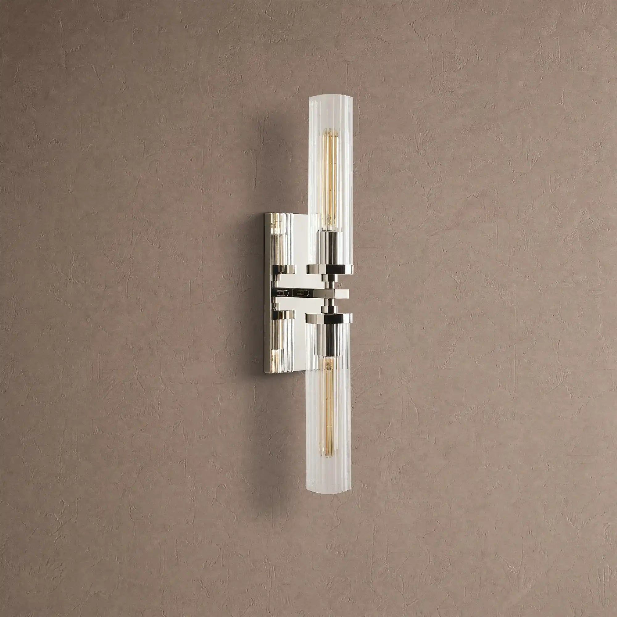 Andreas 2-Light Wall Sconce - NickelBlushlighting