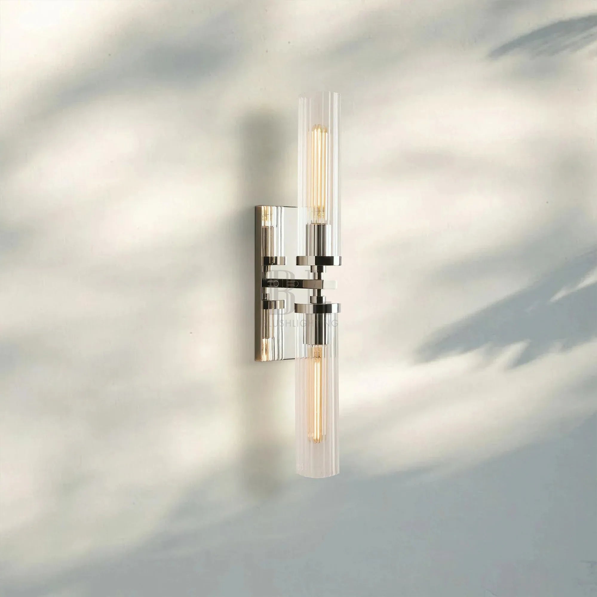 Andreass 2-Light Wall Sconce-Nickel-