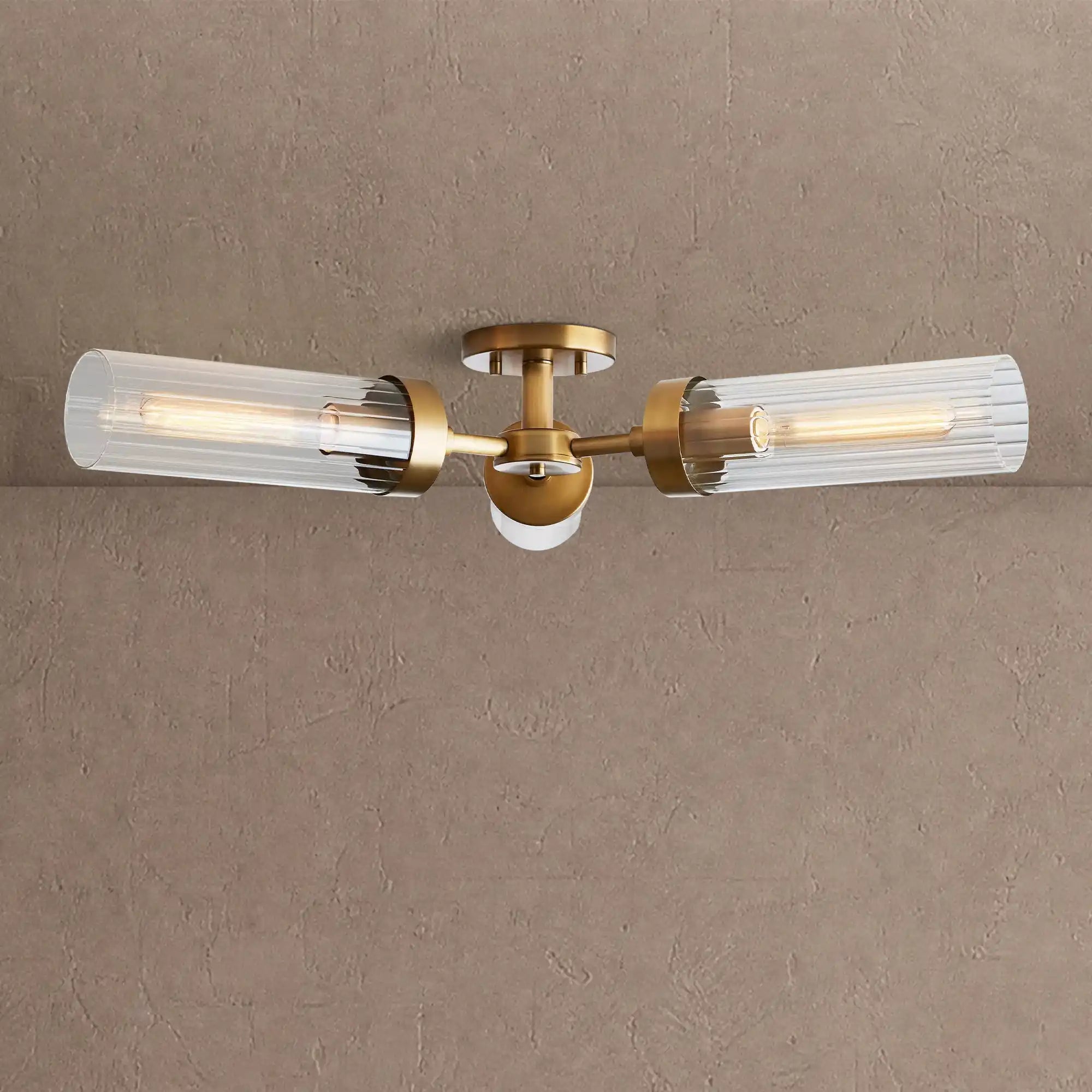 Andreas 3-Light Flushmount - BrassBlushlighting