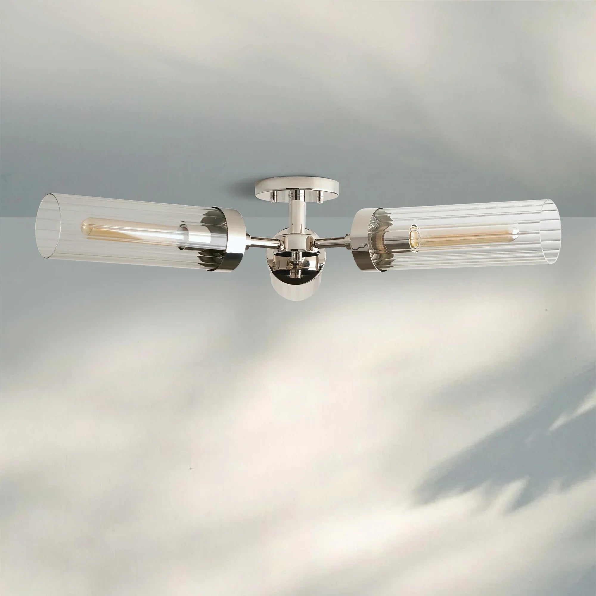 Andreas 3 - Light Flushmount - NickelBlushlighting