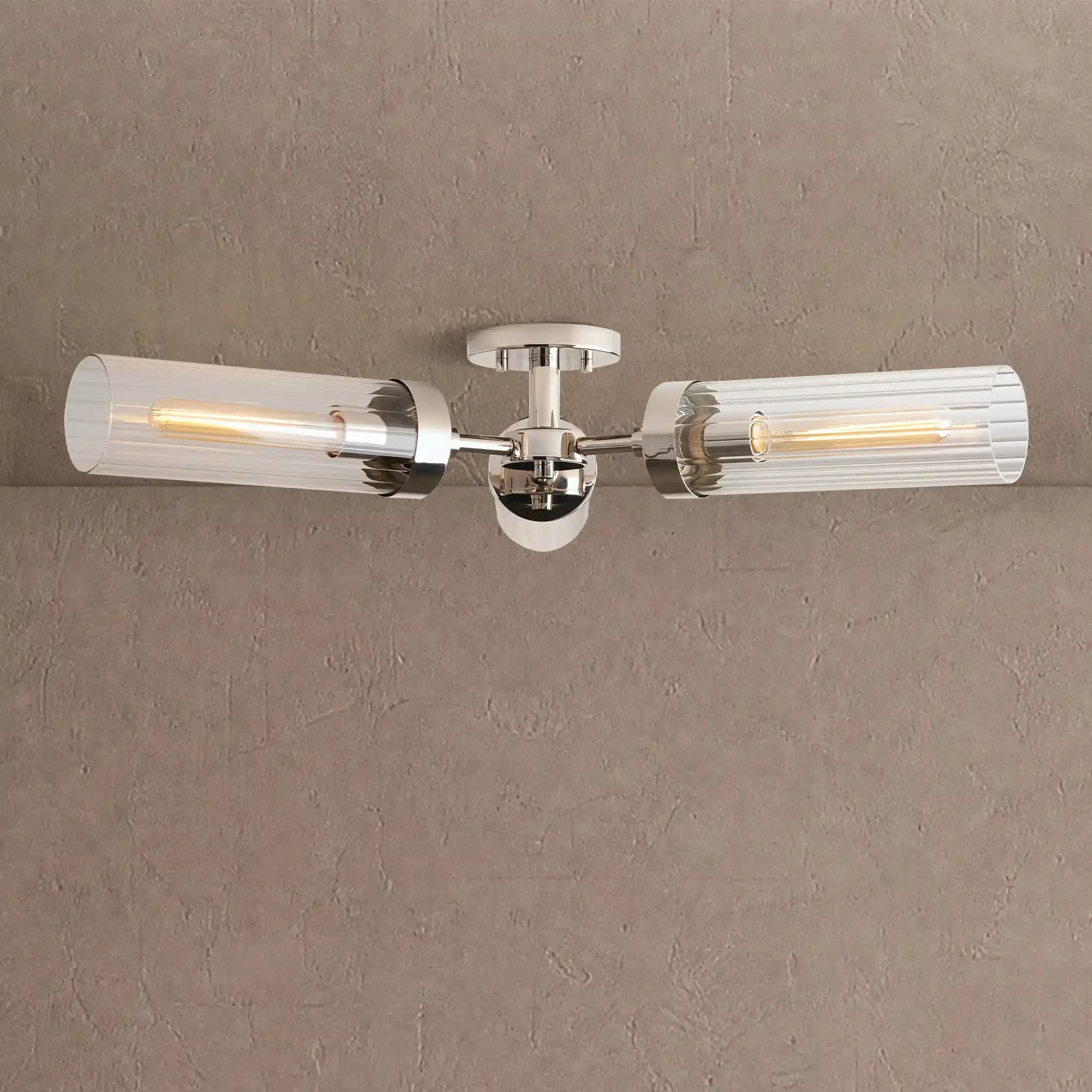 Andreas 3-Light Flushmount - NickelBlushlighting