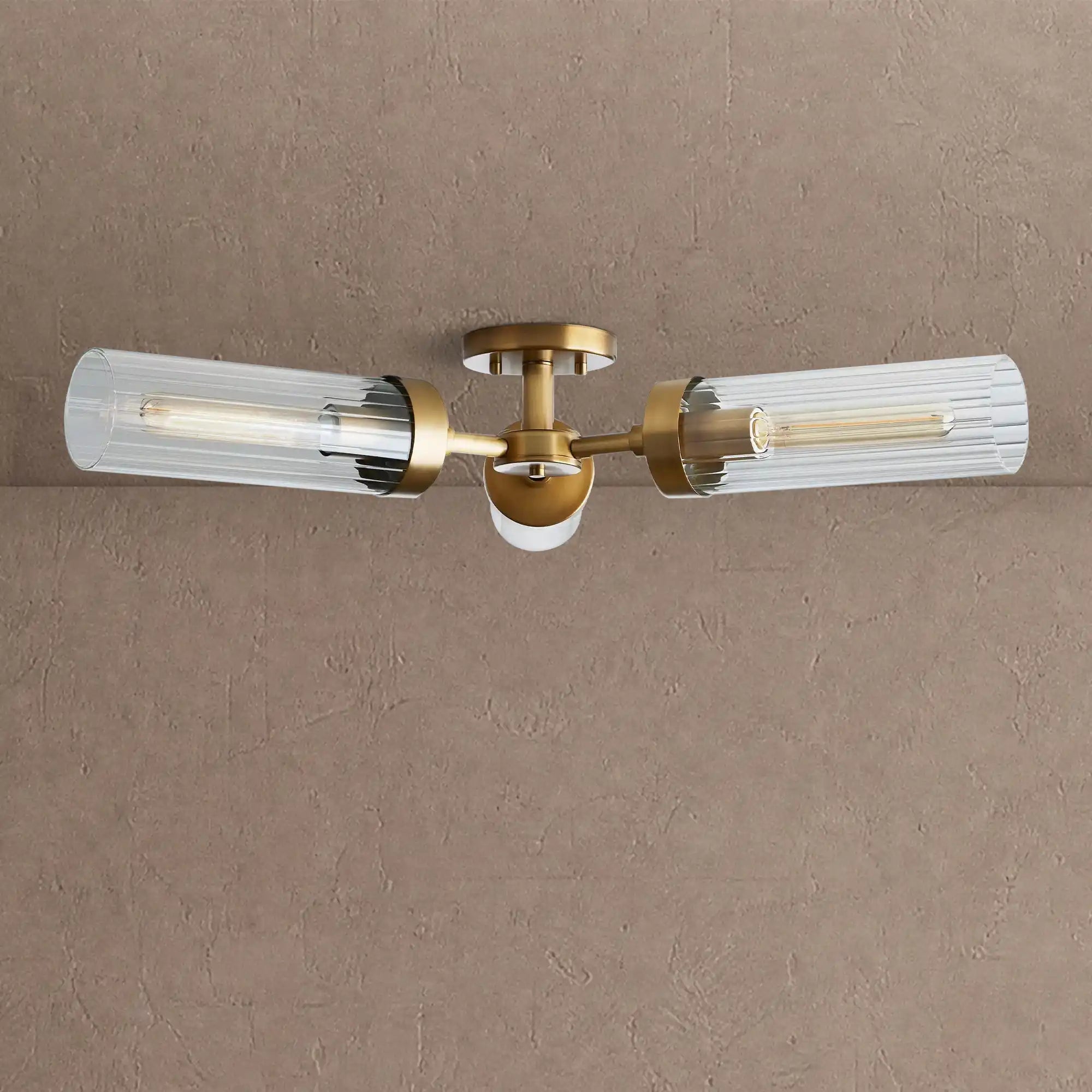 Andreas 3-Light Flushmount - BrassBlushlighting