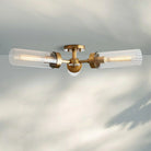 Andreas 3-Light Flushmount-Brass-