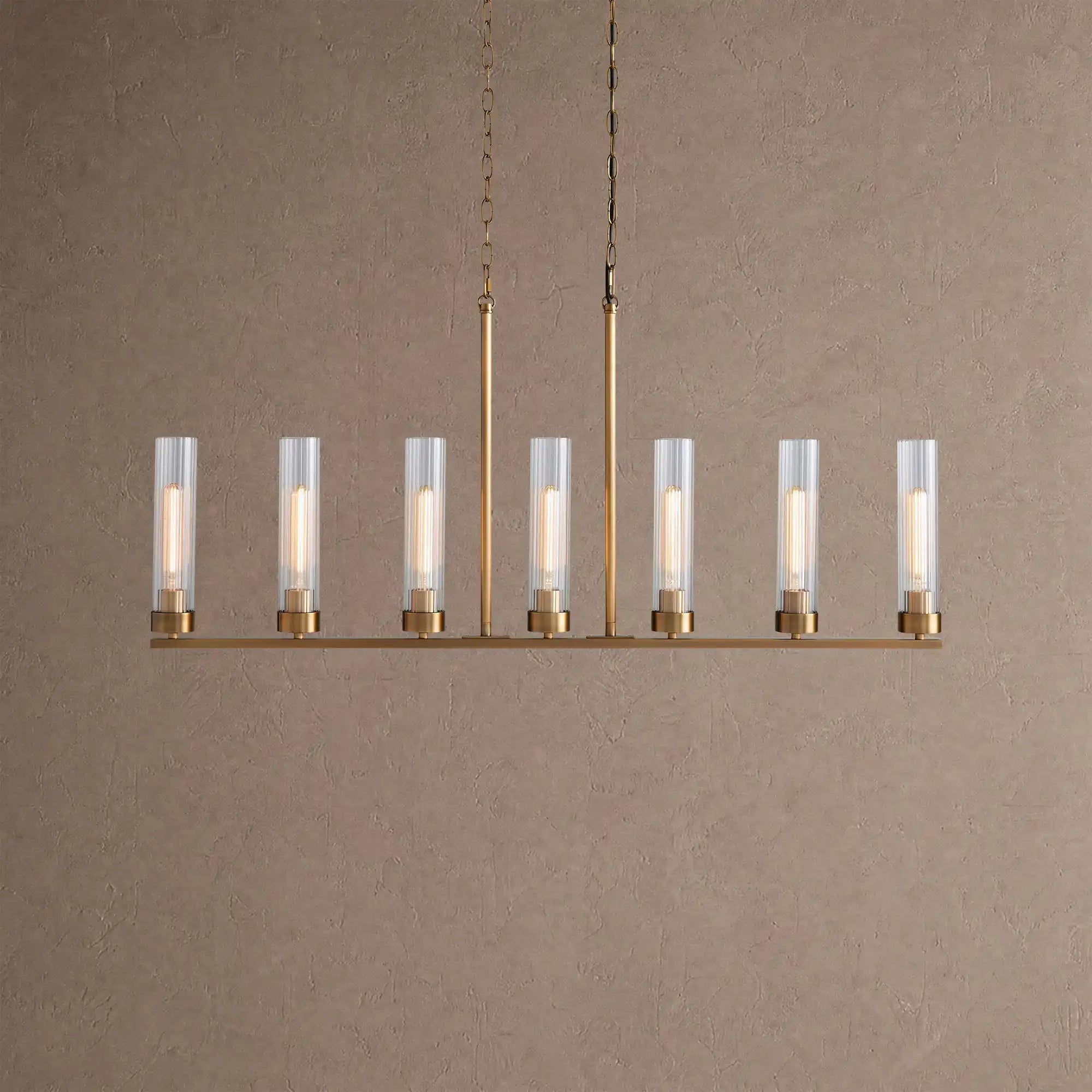 Andreas Linear Chandelier 5/7/8 Light - 7-LightBrassBlushlighting