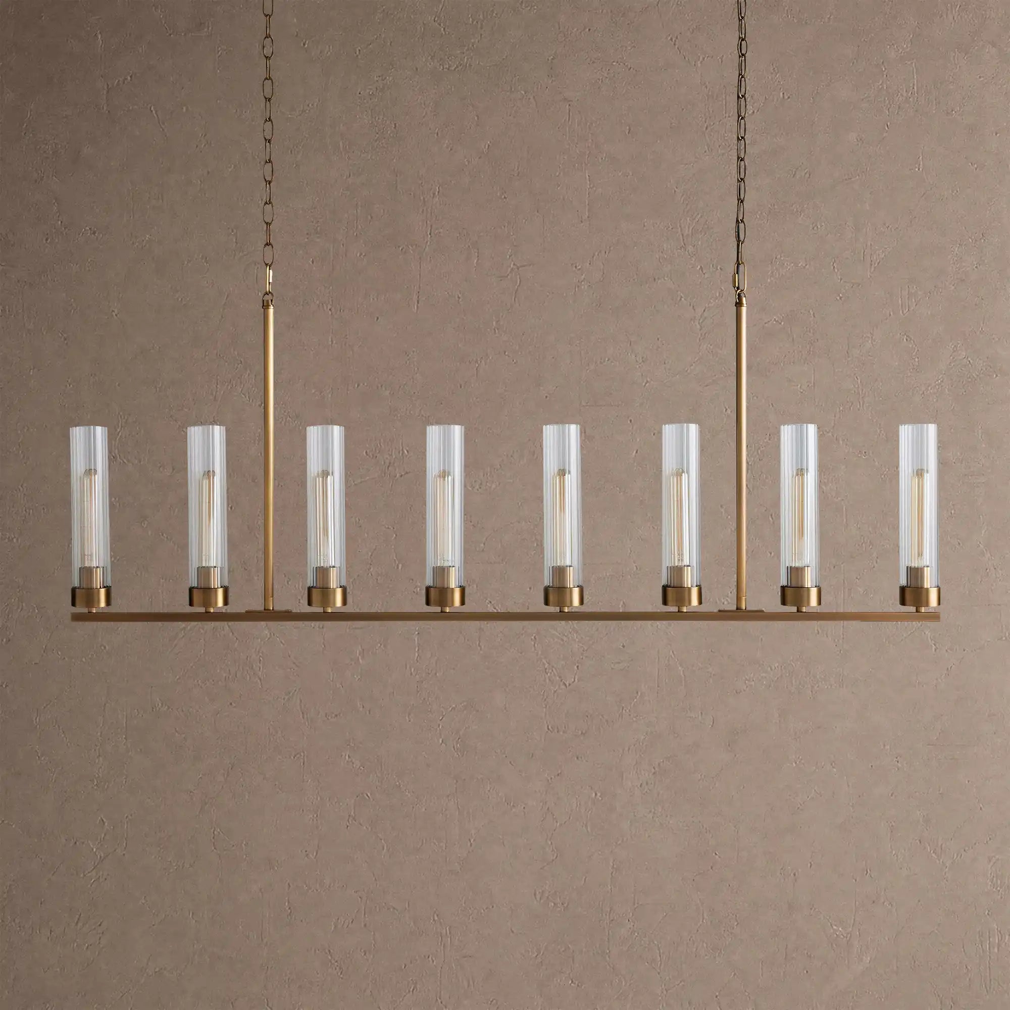 Andreas Linear Chandelier 5/7/8 Light - 8-LightNickelBlushlighting