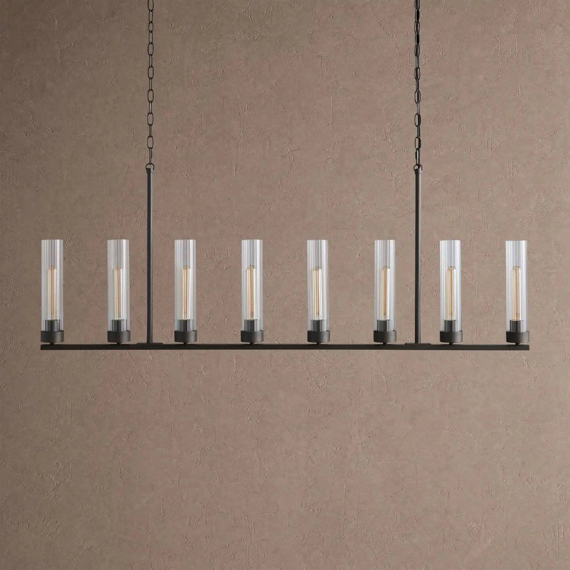 Andreas Linear Chandelier 5/7/8 Light - 8-LightNickelBlushlighting