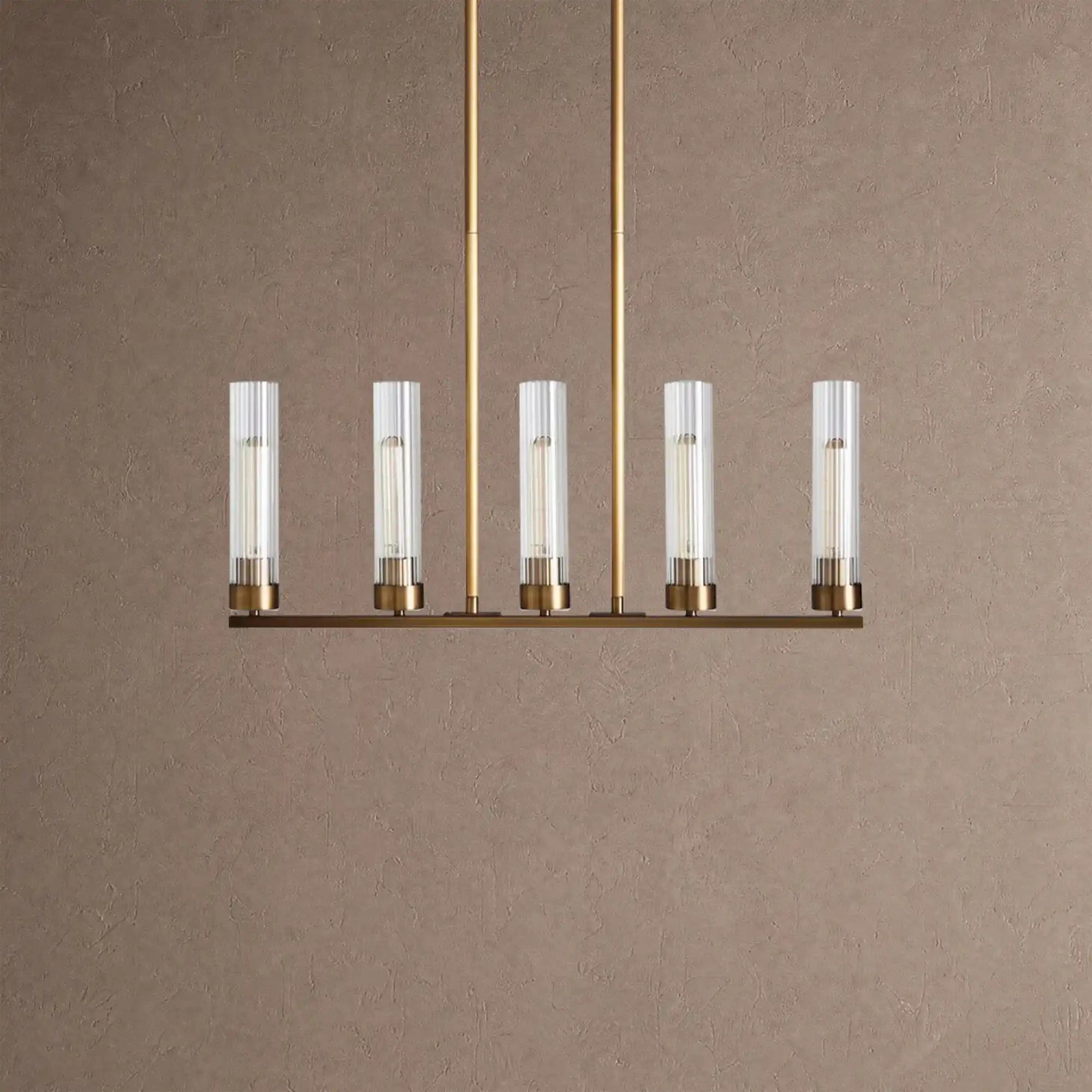 Andreas Linear Chandelier 5/7/8 Light - 5-LightBrassBlushlighting
